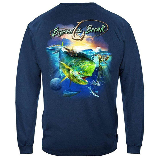 United States MAHI Dolphin Fish Beyond The Break Premium Long Sleeve - Military Republic