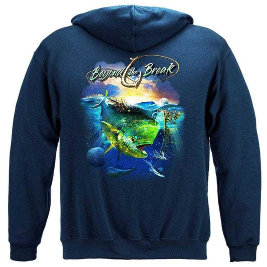 United States MAHI Dolphin Fish Beyond The Break Premium Hoodie - Military Republic