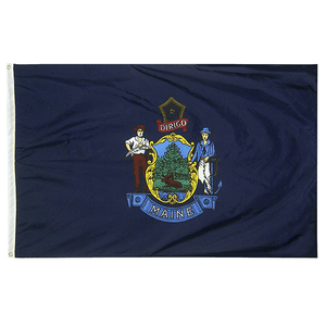 Maine State Nylon Outdoors Flag- Sizes 2' to 10' Length - Military Republic