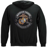 Marine Corps Biker Hoodie - Military Republic