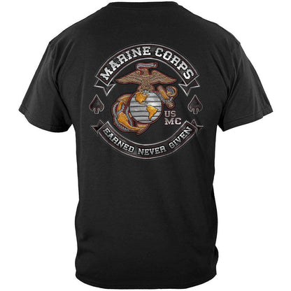 Marine Corps Biker T-shirt - Military Republic