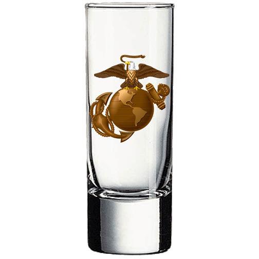Marine Corps Eagle On A 2 oz. Shot Glass - Military Republic