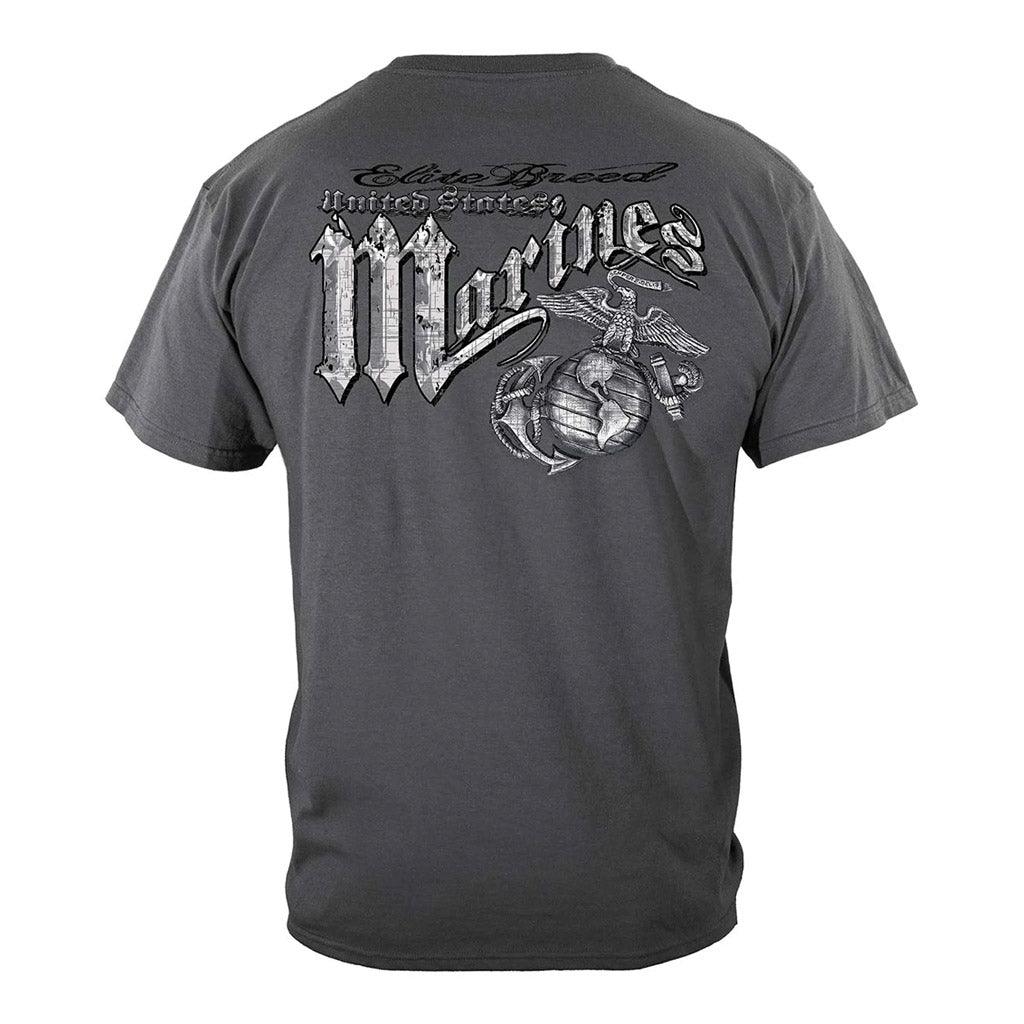 United States Marines Eagle Elite Breed Silver Foil Premium Hoodie - Military Republic