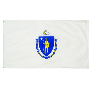 Massachusetts State Nylon Outdoors Flag- Sizes 2' to 10' Length - Military Republic