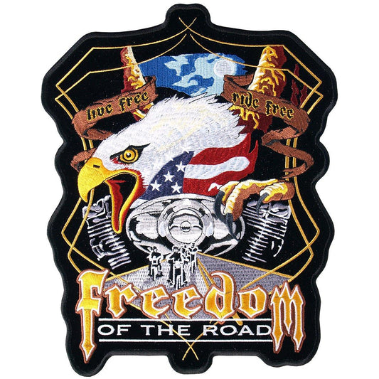 Midnight Eagle Biker 9" X 11" Patch - Military Republic