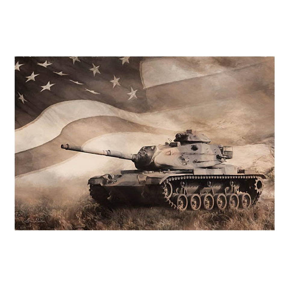 US Military Army Tank Wooden Block Sign - Military Republic