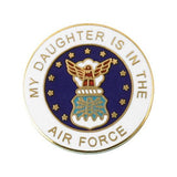 My Daughter is in the Air Force with Crest Lapel Pin 7/8" - Military Republic
