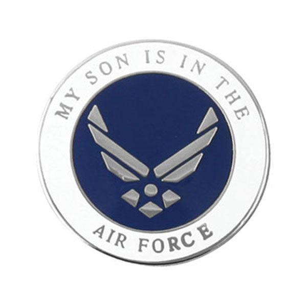 My Son is in the Air Force with Wing Lapel Pin 3/4" - Military Republic