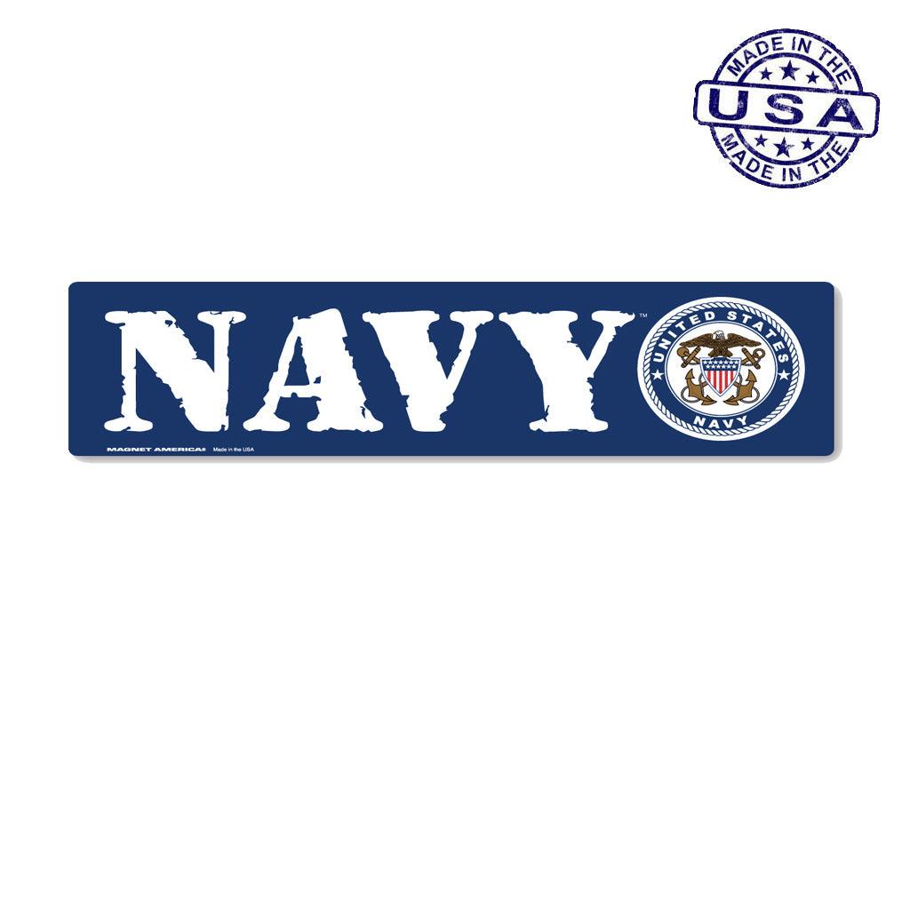United States Navy Bumper Blue Strip Magnet (10.88" x 2.88") - Military Republic