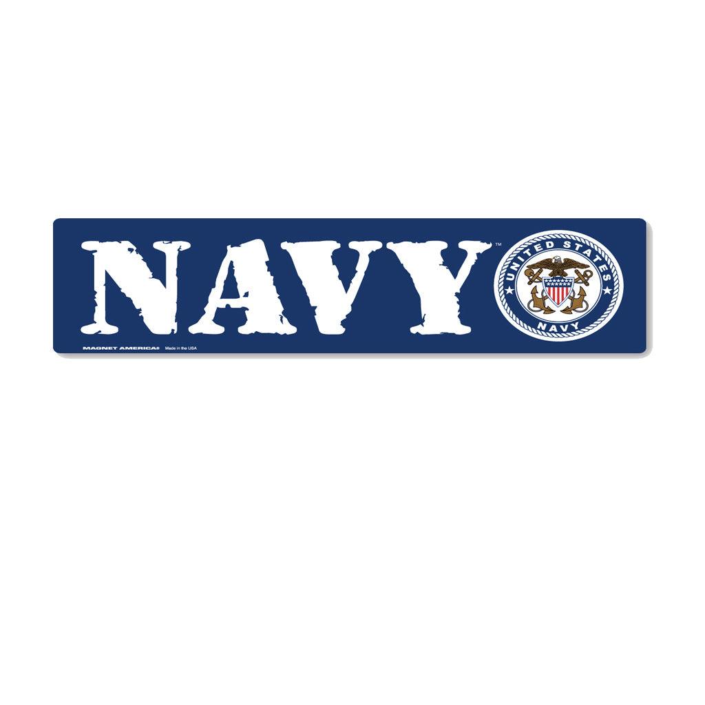 United States Navy Bumper Blue Strip Magnet (10.88" x 2.88") - Military Republic
