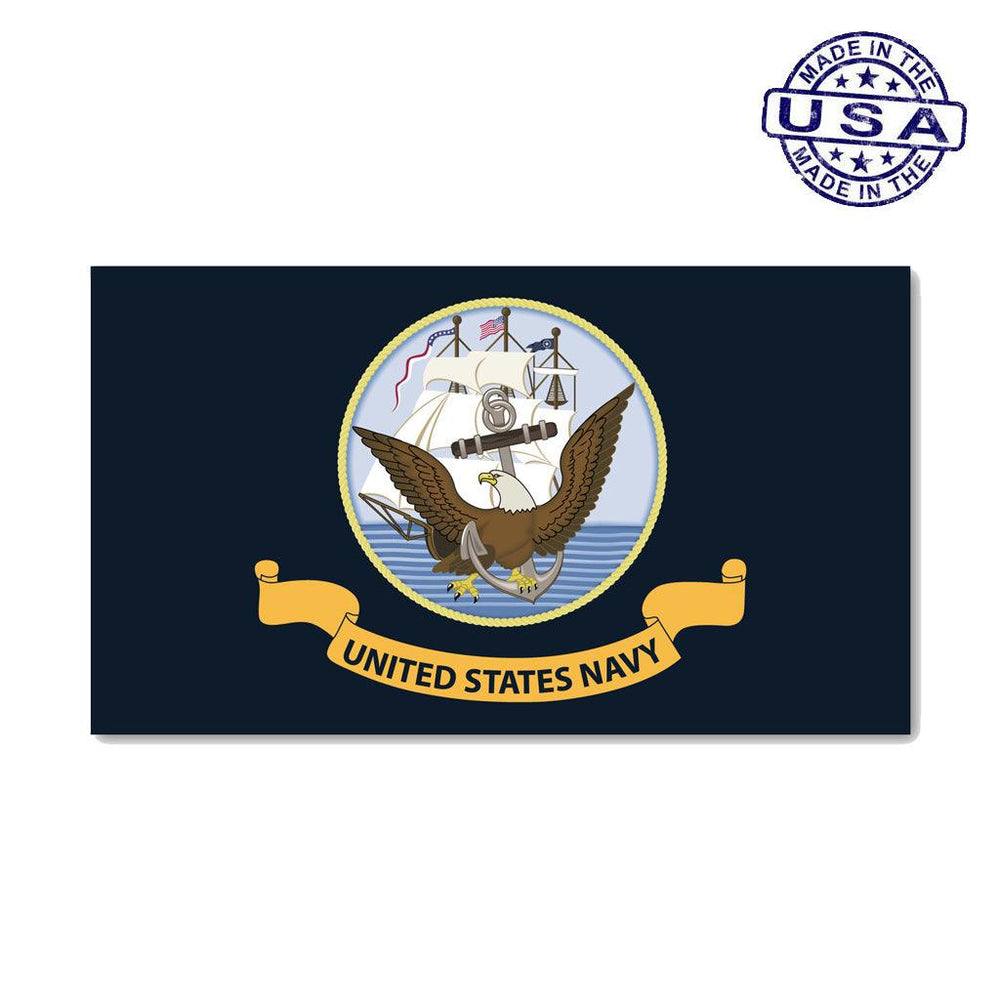 United States Navy Flag Black Sticker (7
