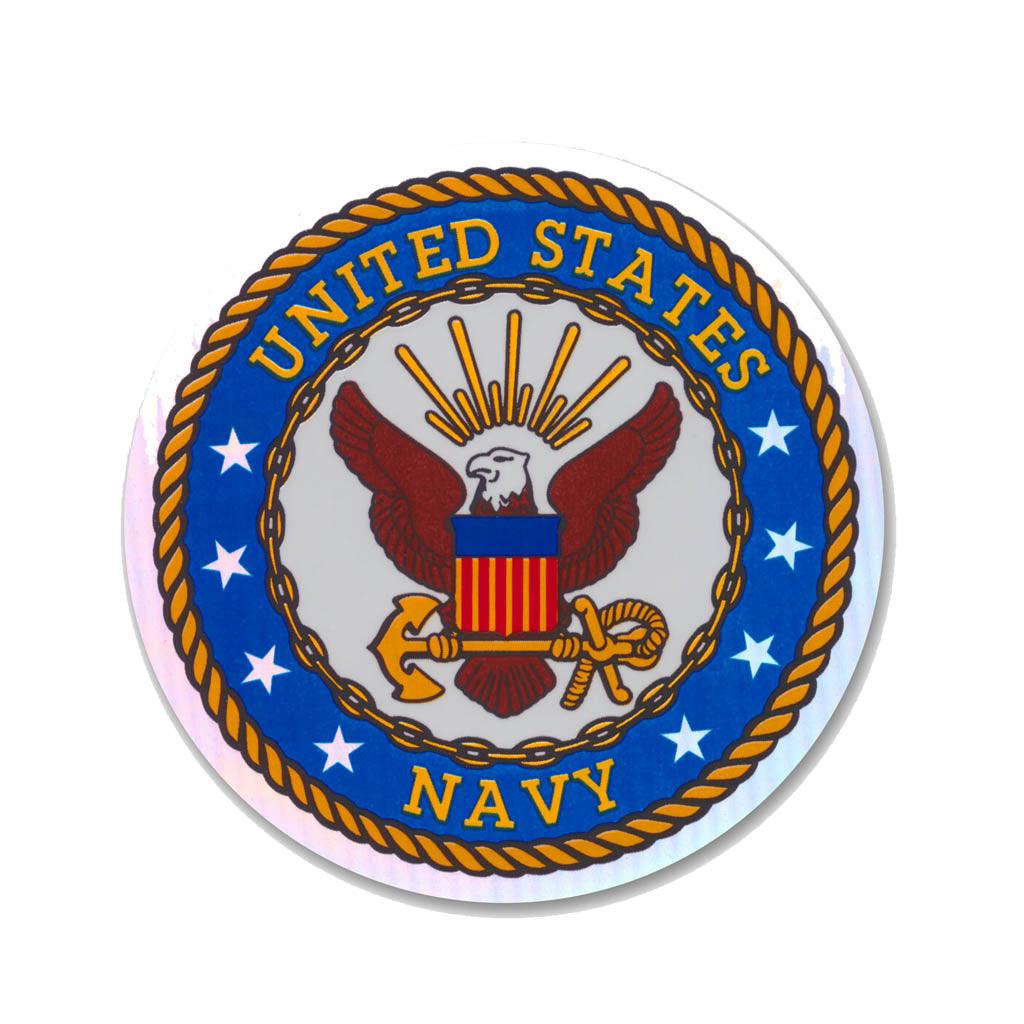 United States Navy Holographic Circle Sticker (3