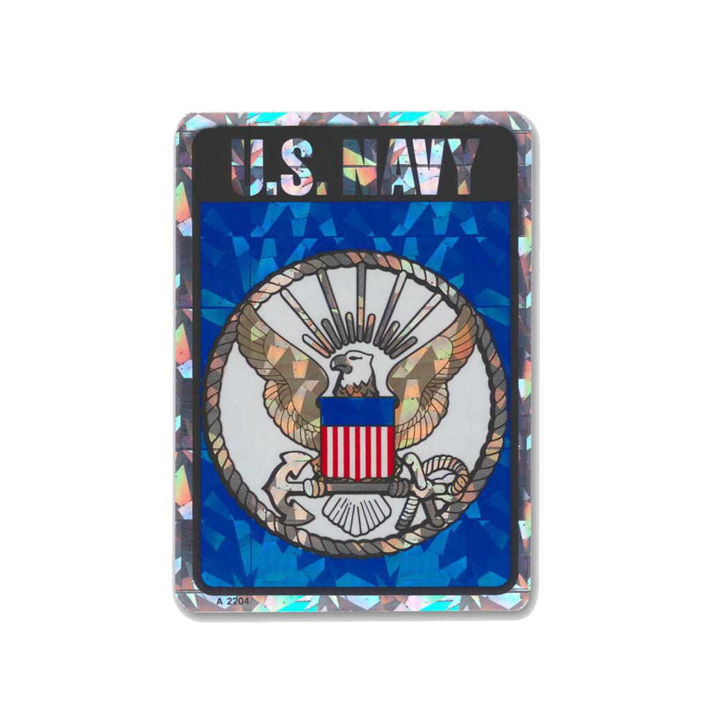 United States Navy Holographic Rectangle Sticker (2.5" x 3.5") - Military Republic