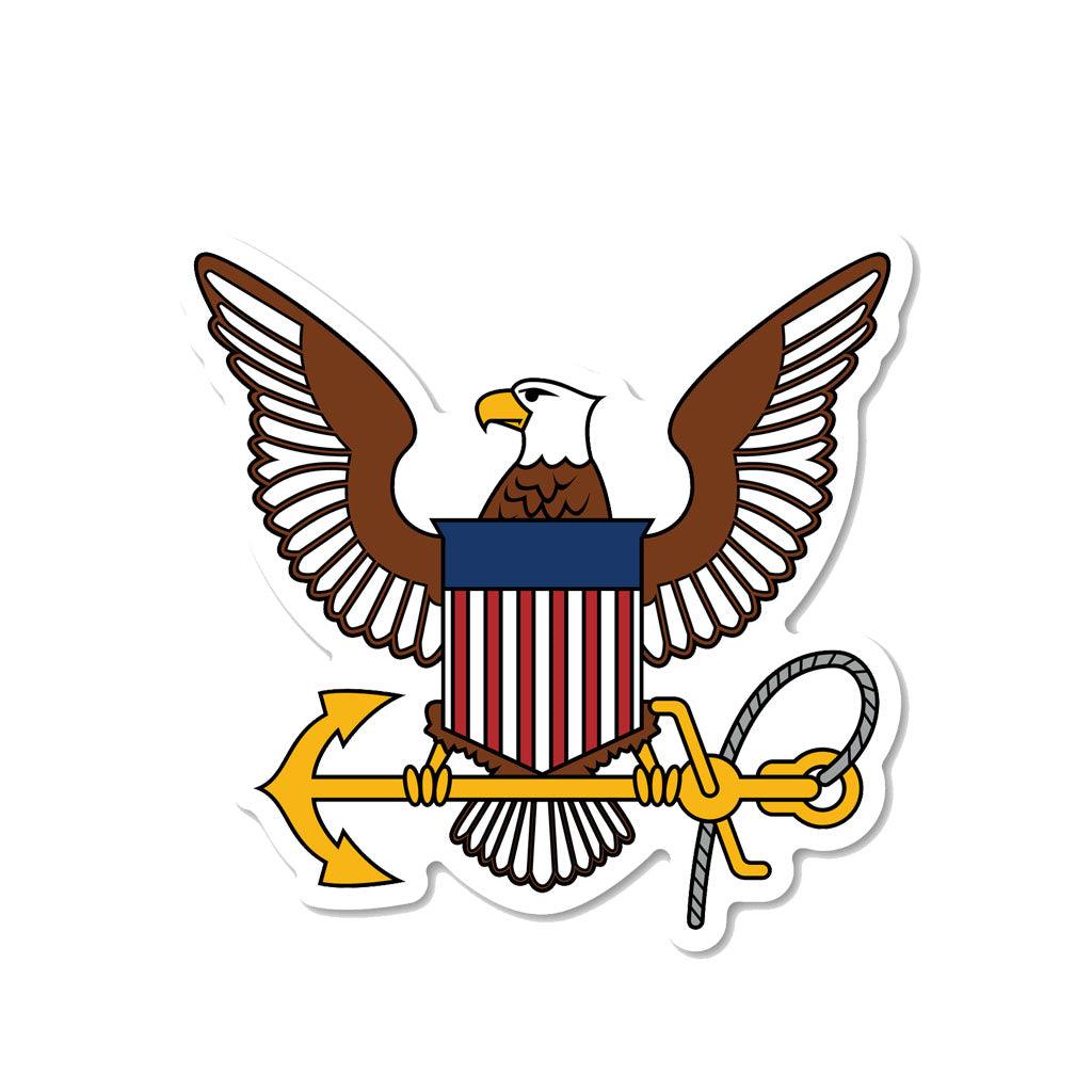 United States Navy Logo Sticker (4.80" x .67") - Military Republic