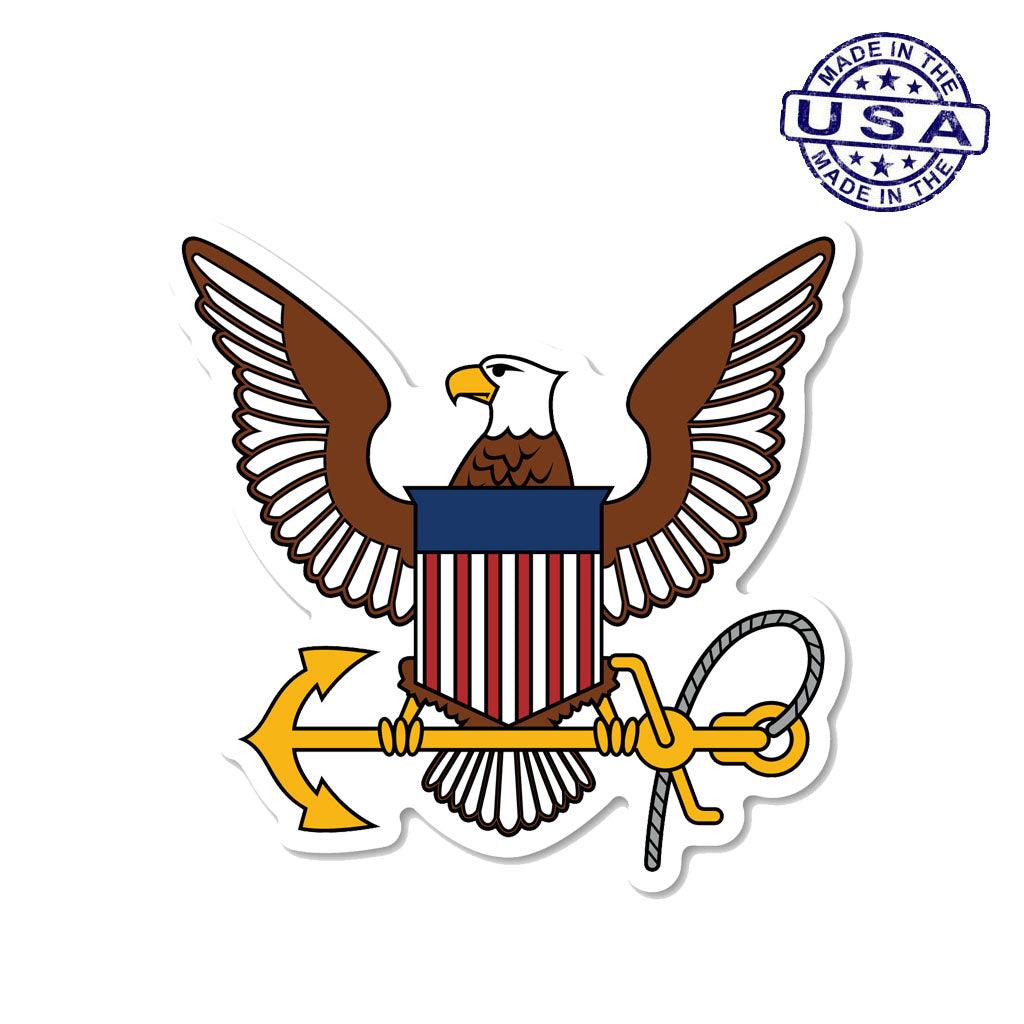 United States Navy Logo Sticker (4.80" x .67") - Military Republic
