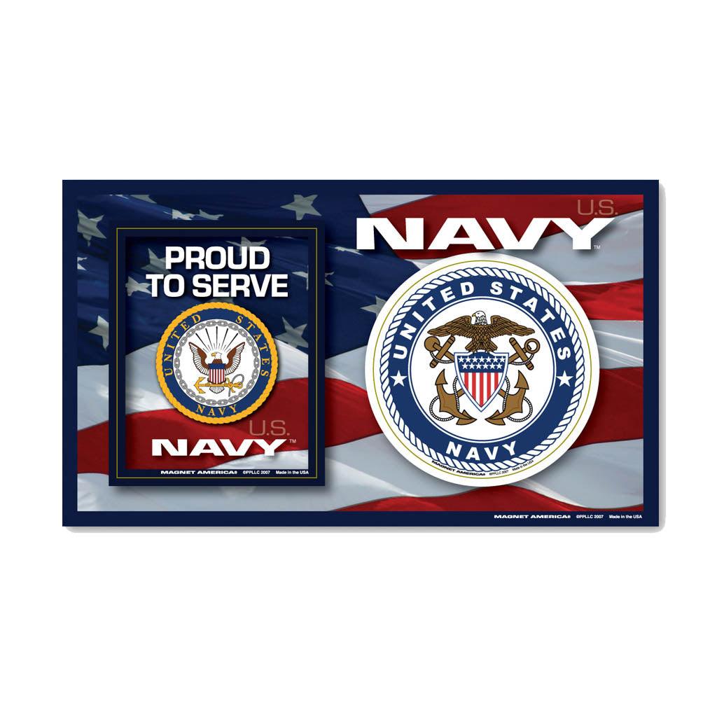 United States Navy Photo Frame Magnet (9" x 5.25") - Military Republic