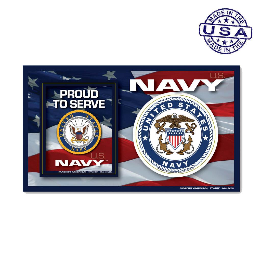 United States Navy Photo Frame Magnet (9" x 5.25") - Military Republic