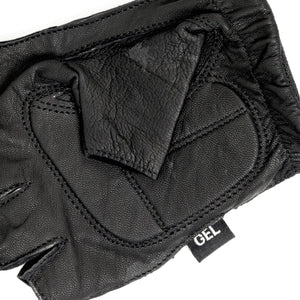 Naked Leather Fingerless Motorcycle Gloves - Military Republic