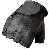 Naked Leather Fingerless Motorcycle Gloves - Military Republic