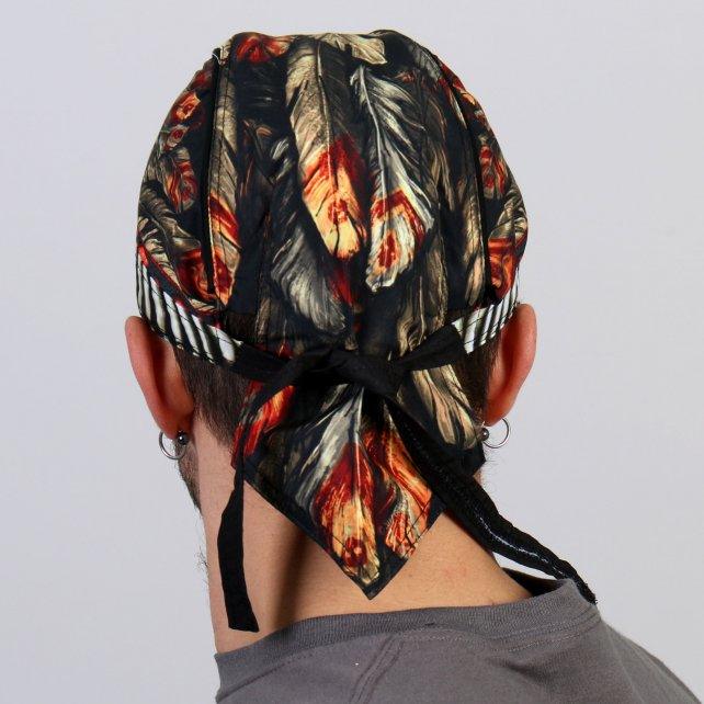 Native American Headdress Premium Head Wrap - Military Republic