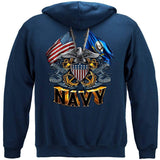 Navy Double Flag Long Sleeve - Military Republic