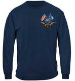 Navy Double Flag Hoodie - Military Republic