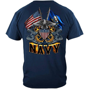 Navy Double Flag Long Sleeve - Military Republic