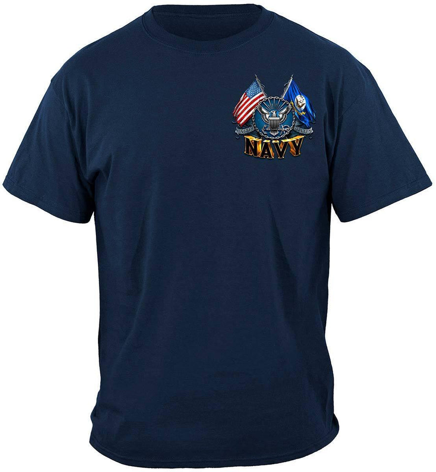 Navy Double Flag Hoodie - Military Republic