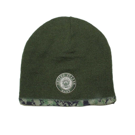 U.S. Navy Reversible Green Camo Beanie - Military Republic