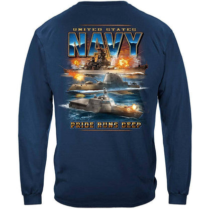 Navy Pride Runs Deep Long Sleeve - Military Republic
