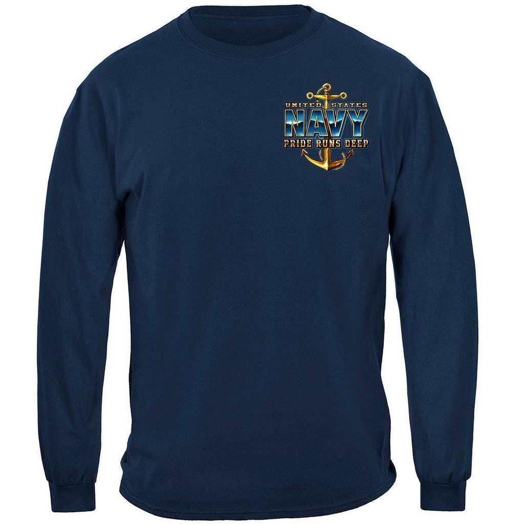 Navy Pride Runs Deep Long Sleeve - Military Republic