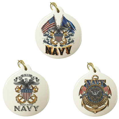 U.S. Navy Set of Three Best Seller Christmas Ornaments - Military Republic
