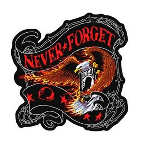Never Forget POW-MIA 13" Large Back Patch - Military Republic