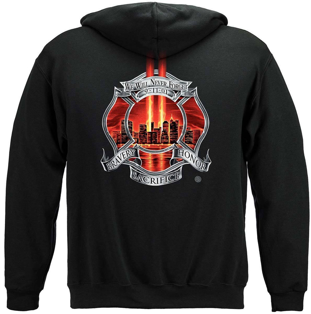 Never Forget 911 Firefighter Hoodie - Military Republic