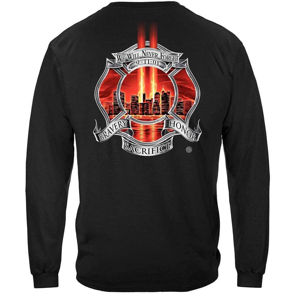 Never Forget 911 Firefighter T-Shirt - Military Republic