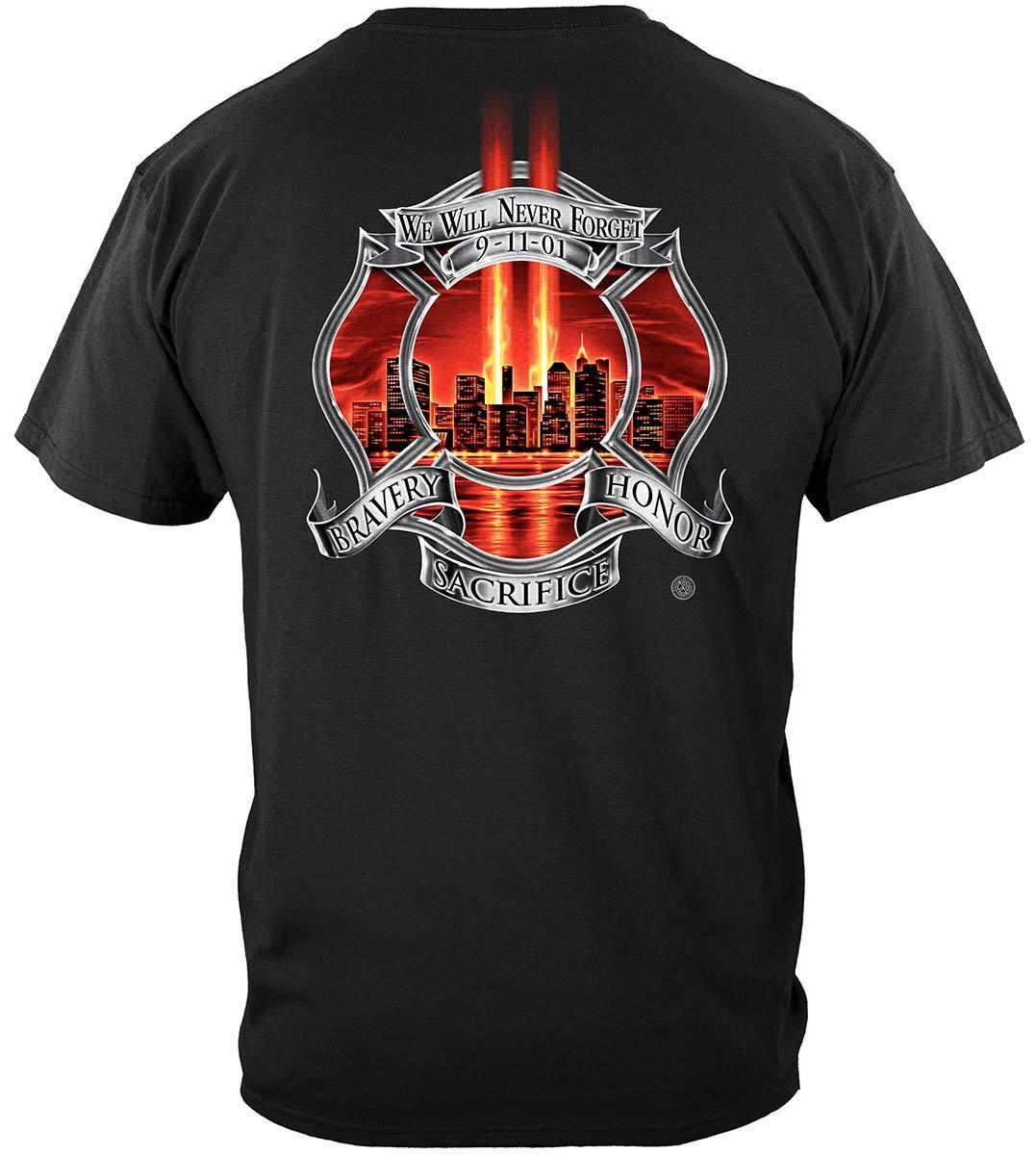 Never Forget 911 Firefighter Hoodie - Military Republic