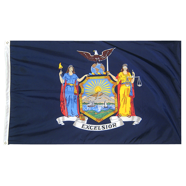 New York State Nylon Outdoors Flag- Sizes 2' to 10' Length - Military Republic