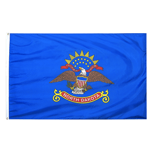 North Dakota State Nylon Outdoors Flag- Sizes 2' to 10' Length - Military Republic