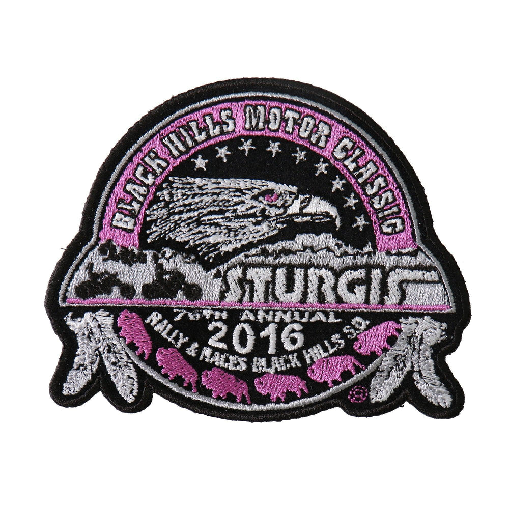 Official 2016 Sturgis Motorcycle Rally Composite Ladies Patch - Military Republic