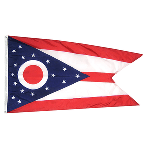 Ohio State Nylon Outdoors Flag- Sizes 2' to 10' Length - Military Republic