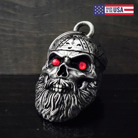 Old School Biker Skull Motorcycle Guardian Diamond Bell - Military Republic