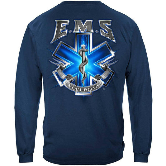 On Call For Life EMS Navy Long Sleeve - Military Republic