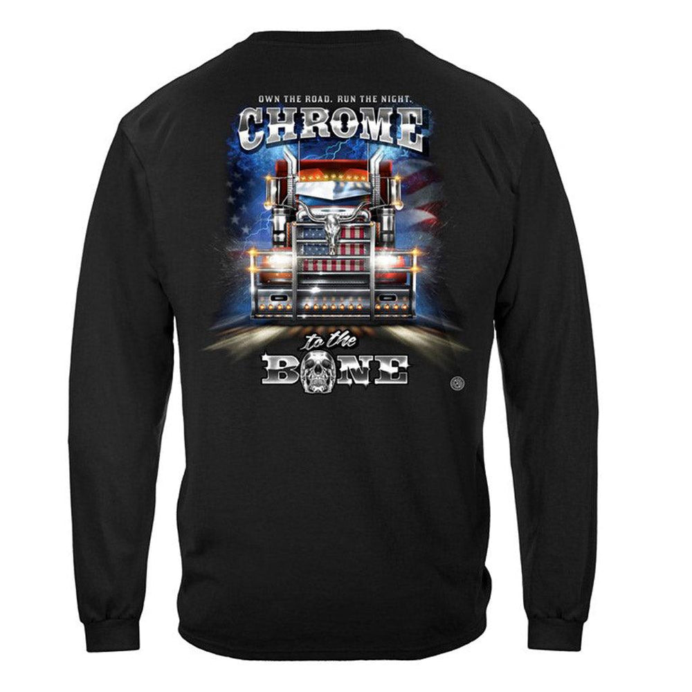 Own the Road Run the Night Chrome to the Bone Big Rig Brush Guard Long Sleeves - Military Republic