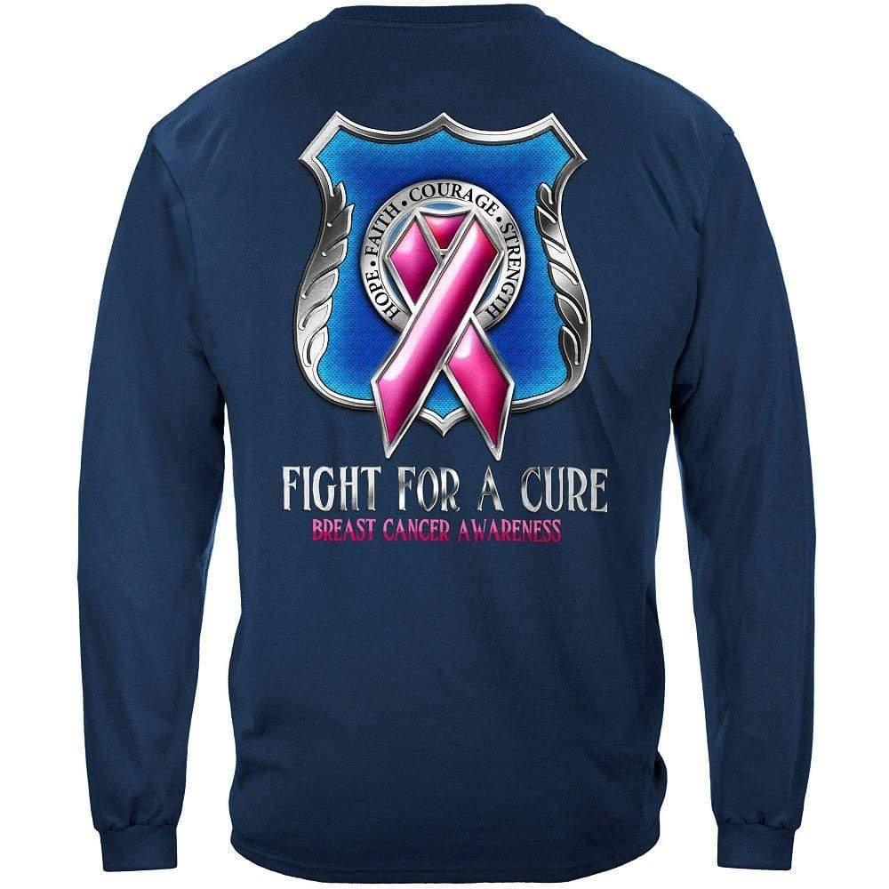 POLICE fight for a Cure- Cancer Awareness Long Sleeve - Military Republic