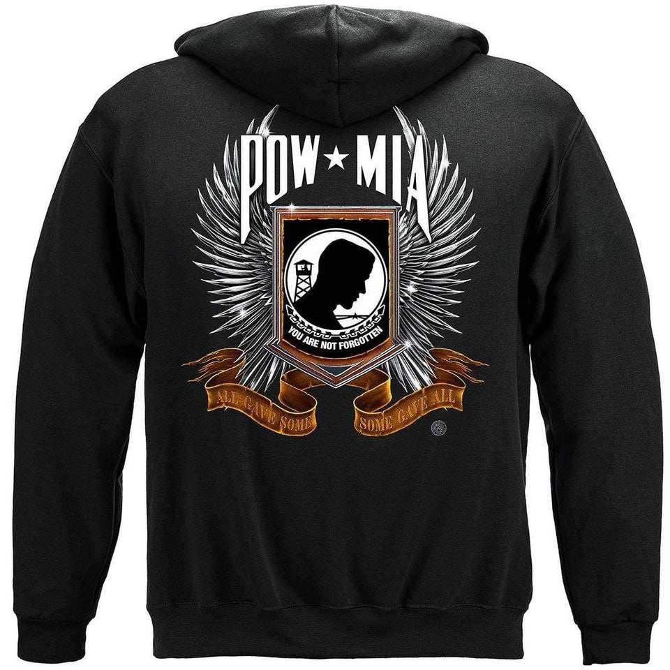 POW-MIA Chrome Wings Premium T-Shirt - Military Republic