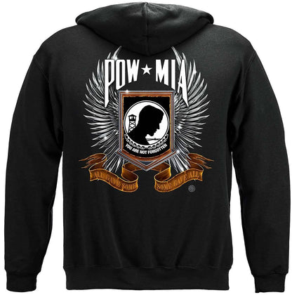 POW-MIA Chrome Wings Premium Hoodie - Military Republic