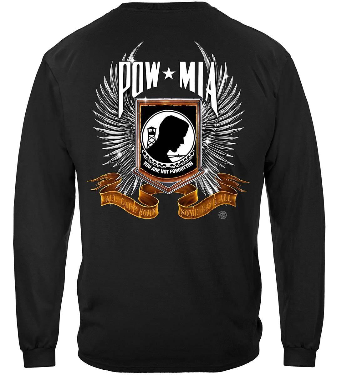 POW-MIA Chrome Wings Premium Hoodie - Military Republic