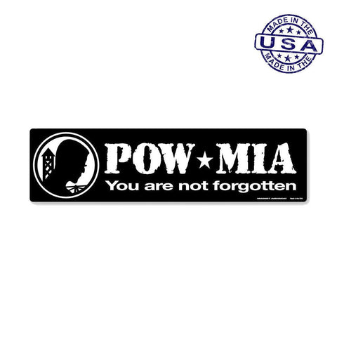 United States Veteran Pow Mia Bumper Strip Magnet (10.88" x 2.88") - Military Republic