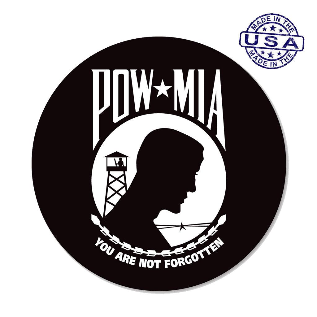 United States Patriotic Pow Mia Seal Sticker (5" x 5") - Military Republic