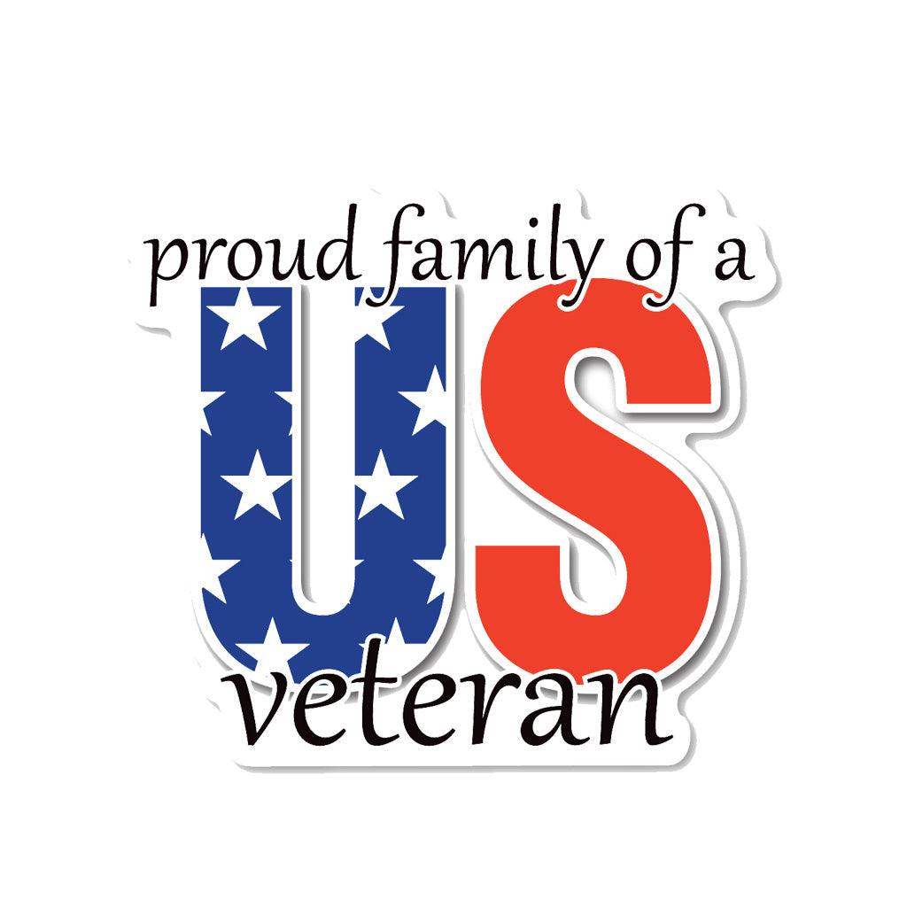 United States Proud Family of a US Veteran Magnet (4.88" x 4.38") - Military Republic